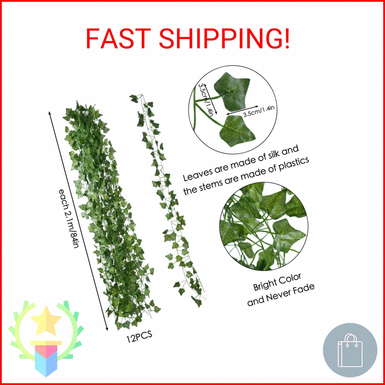 Freyalife Fake Vines for Room Decor(12 Pack 84 Feet) Aesthetic Artificial Plant