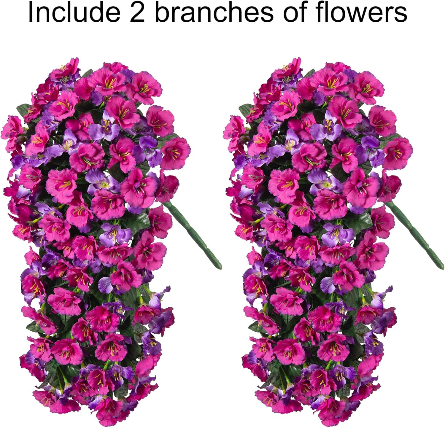 Ivydale Hibiscus Artificial Fake Hanging Flowers Plants for Outdoor Spring Decor