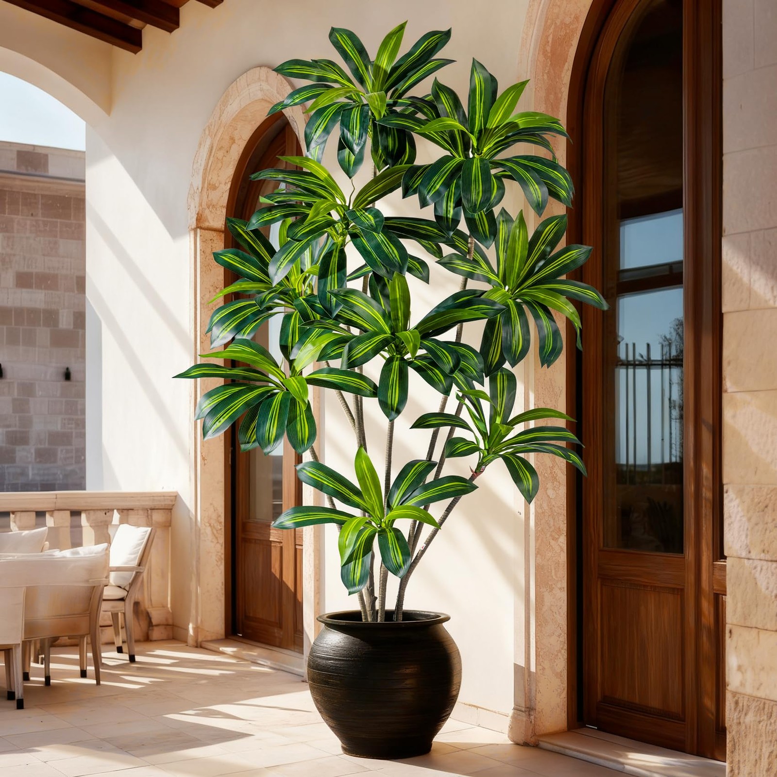 7ft Tall Faux Artificial Trees Large Fake Tree Plastic Big Plant Indoor Dracaena