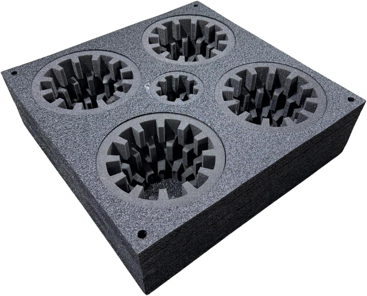 EPE USA Floral Arrangement Transport Tray, 5 Holes, 24 X 24 X 7 Inches, Black, A