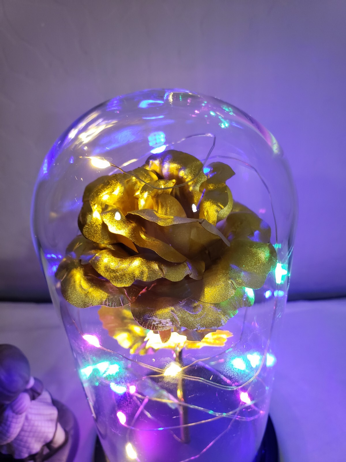 Galaxy Rose in Glass Dome LED Enchanted Flower Valentine’s Day Birthday Gift