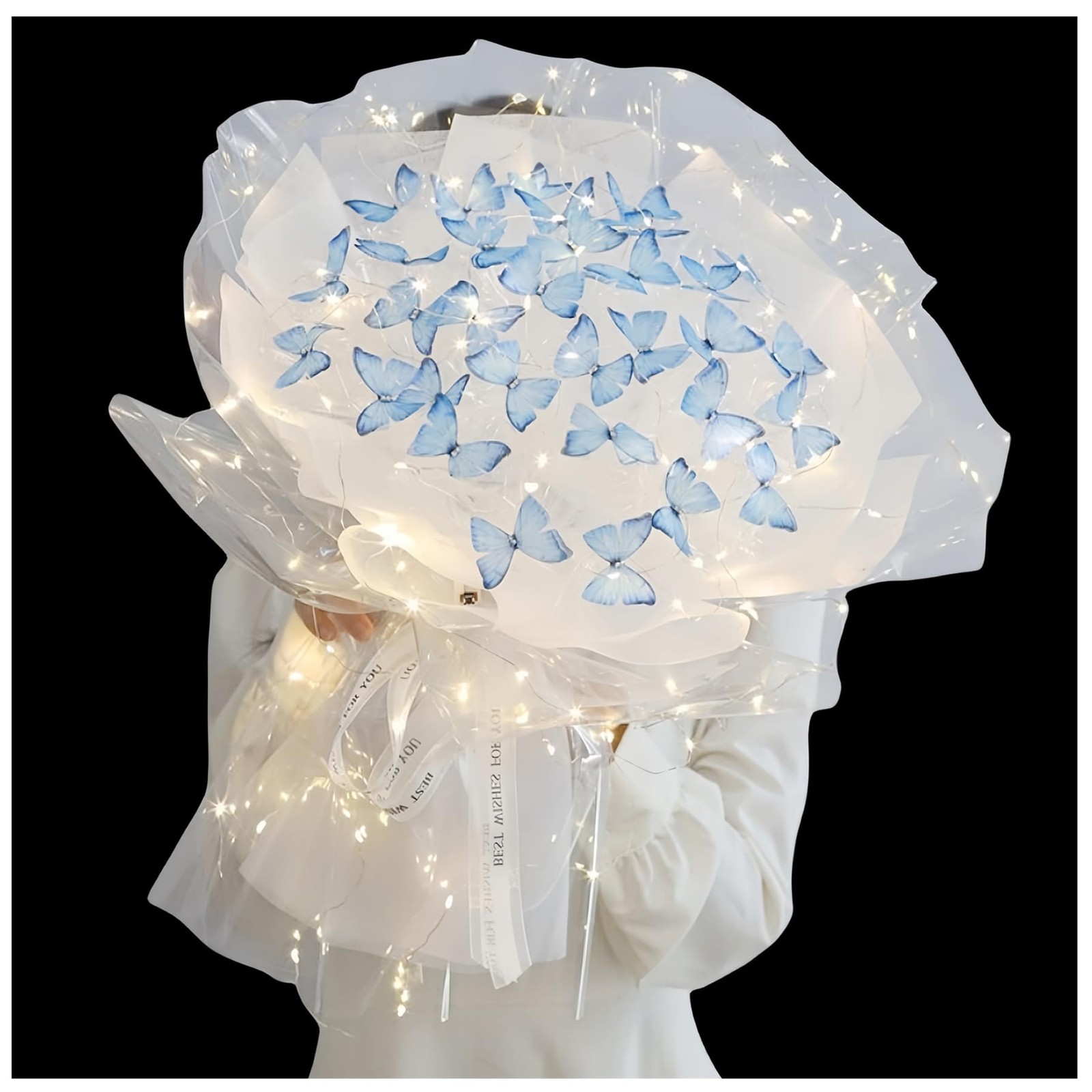 Artificial Flowers, DIY Flower Art Craft Kit, 33 Pcs Butterfly Flower Bouquet…