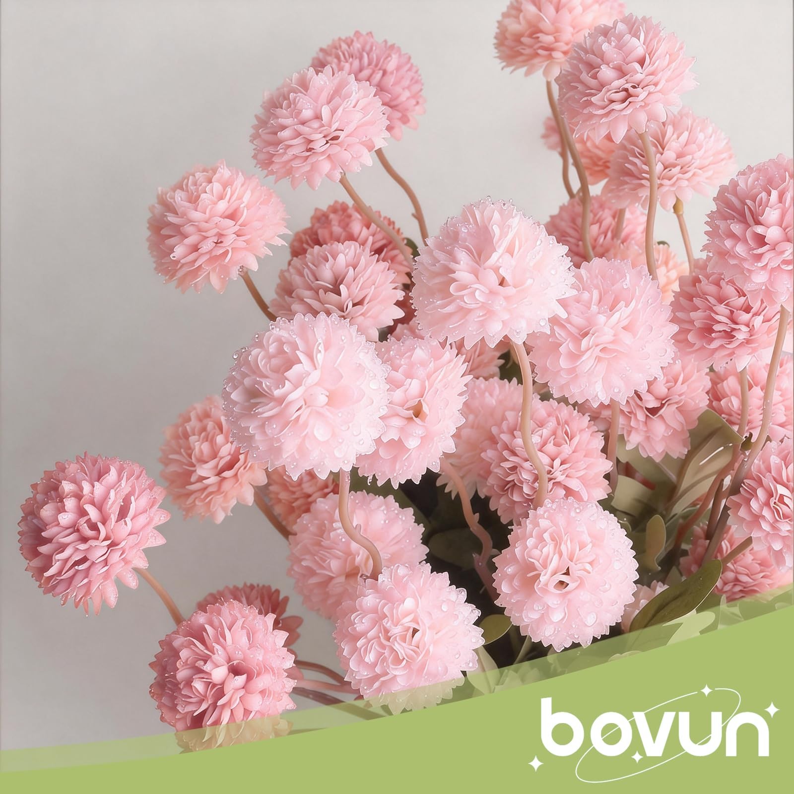 3 Pcs Faux Silk Pompon Mum Artificial Flowers for Vase – 20”, Bulk Fake Chrys…