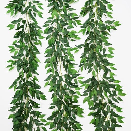 3 Strands Artificial Italian Ruscus Vines 78″ Silk Italian Ruscus Greenery 1