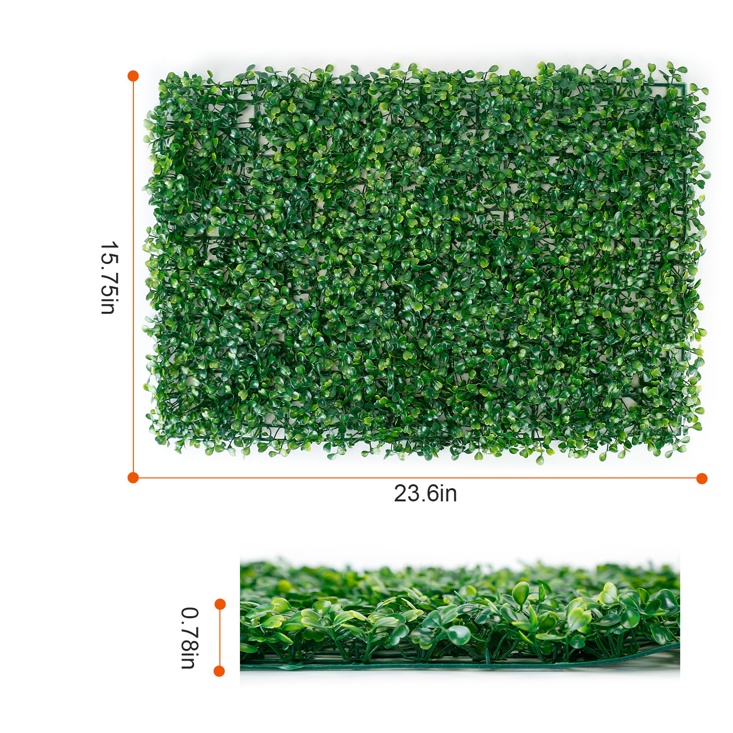 12PCS Artificial Plant Wall Fence Panel Decor Greenery Hedge Grass 24″ x 16″