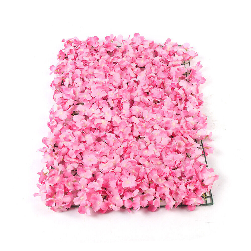 10/20Pcs Artificial Wedding Silk Flower Wall Decor Background Rose Floral Panels