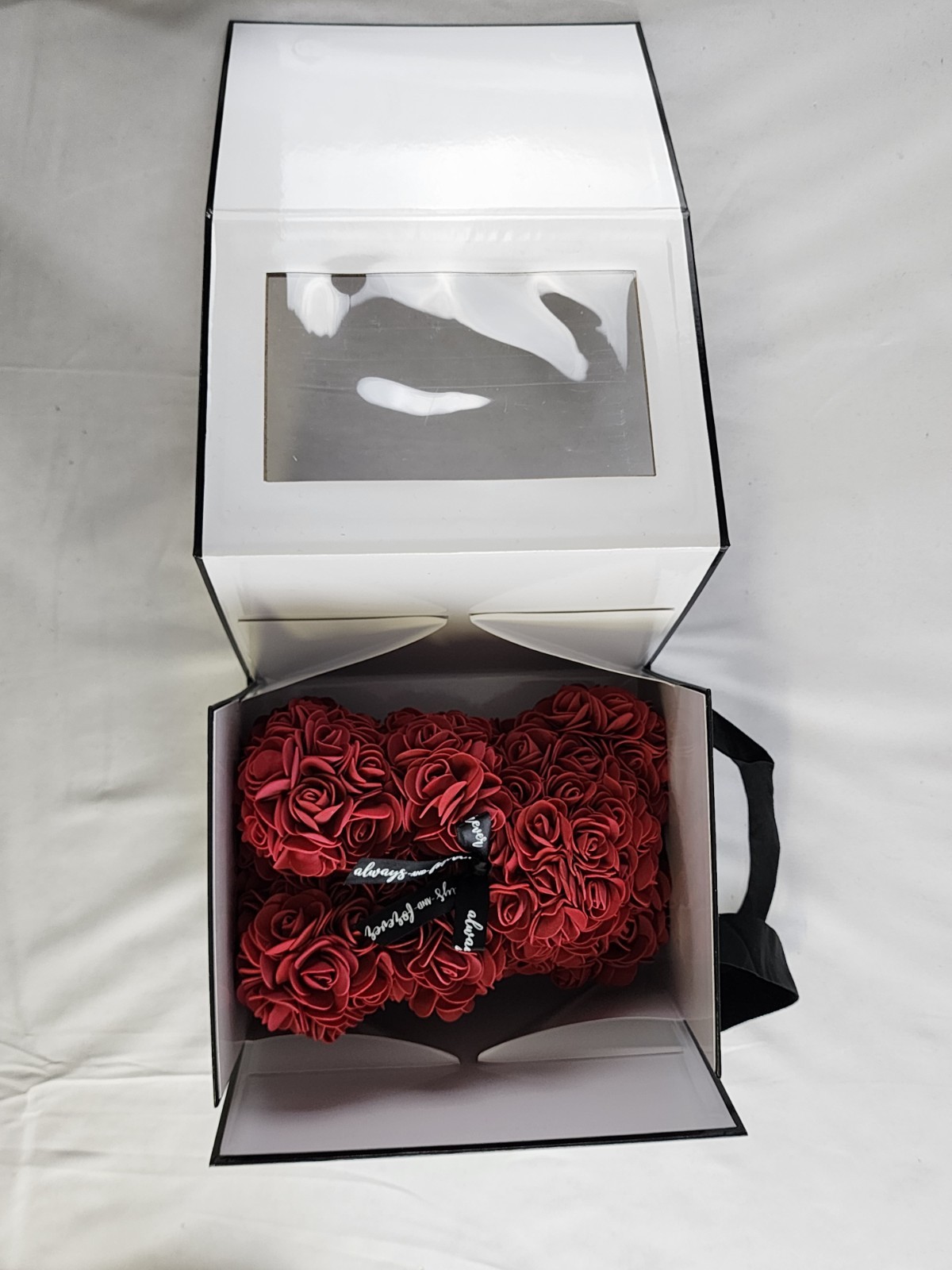 Red Rose Bear – “Always & Forever” Flower Bear in Gift Box