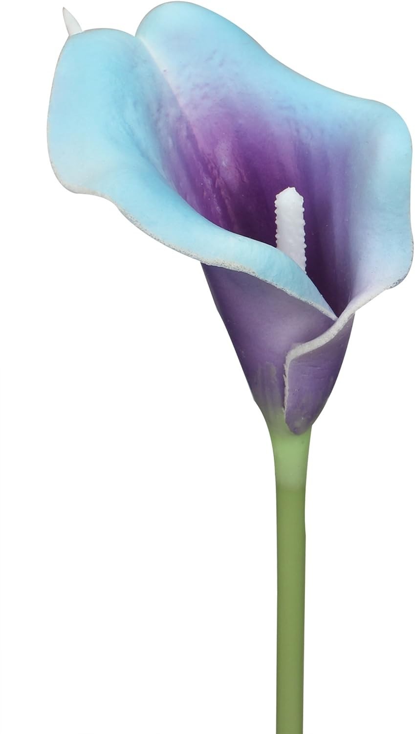 20pcs Artificial Calla Lily Flowers for Weddings and Parties in Purple Blue