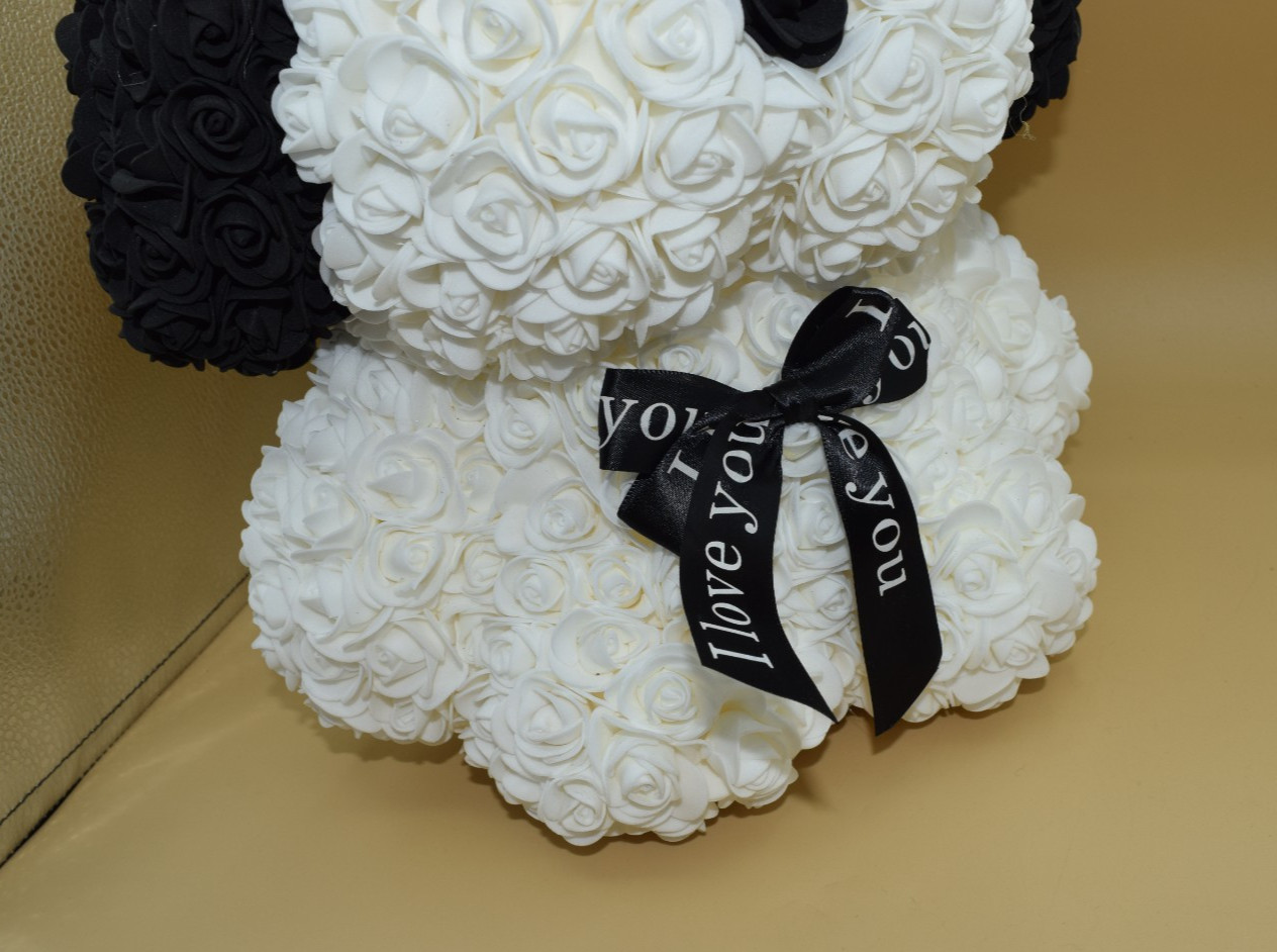 Artificial Rose Puppy Gift Valentine Birthday Anniversary Decor 14″ “I Love You”