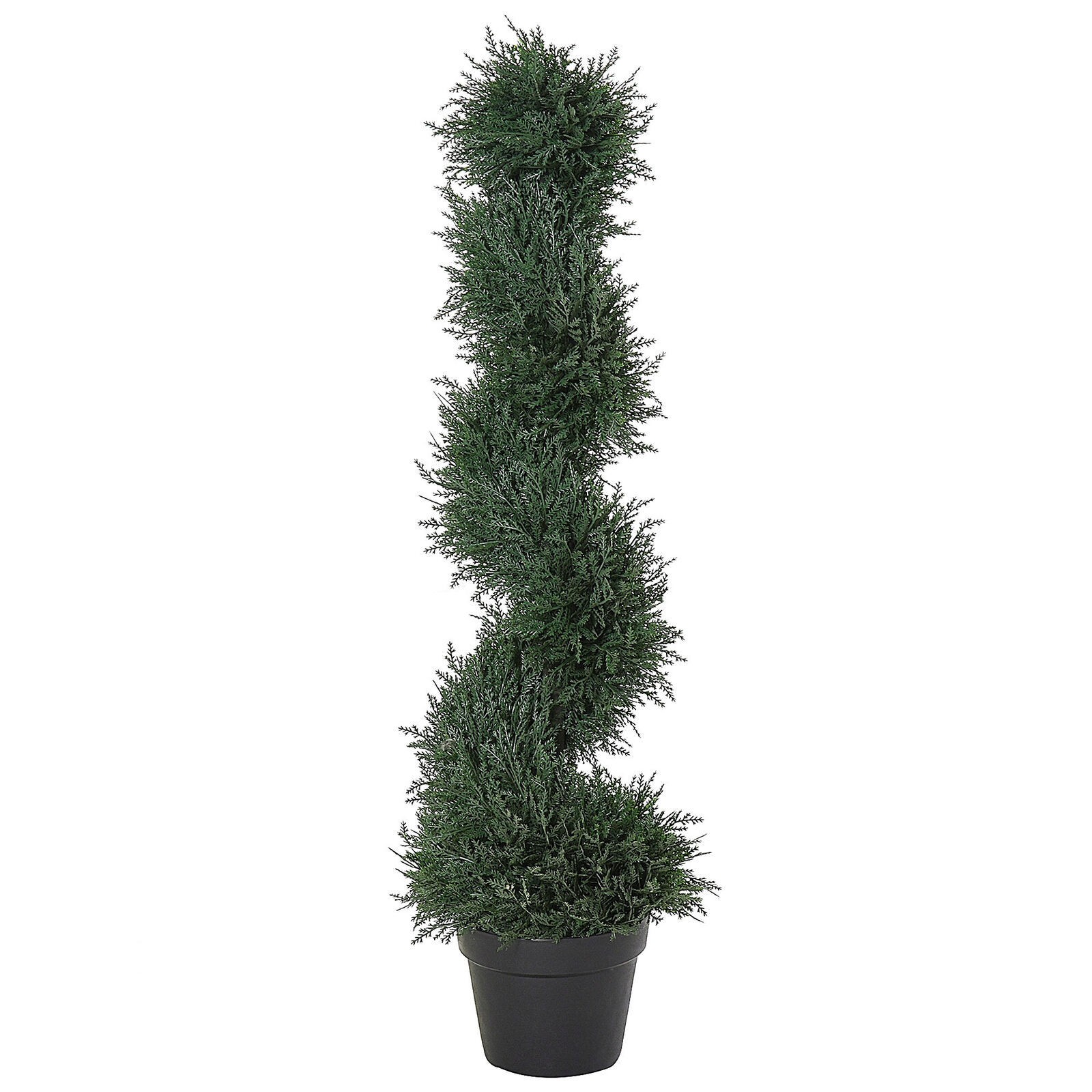 3FT Topiary Artificial Faux Cedar Tree Spiral Fake Plant for Indoor Outdoor