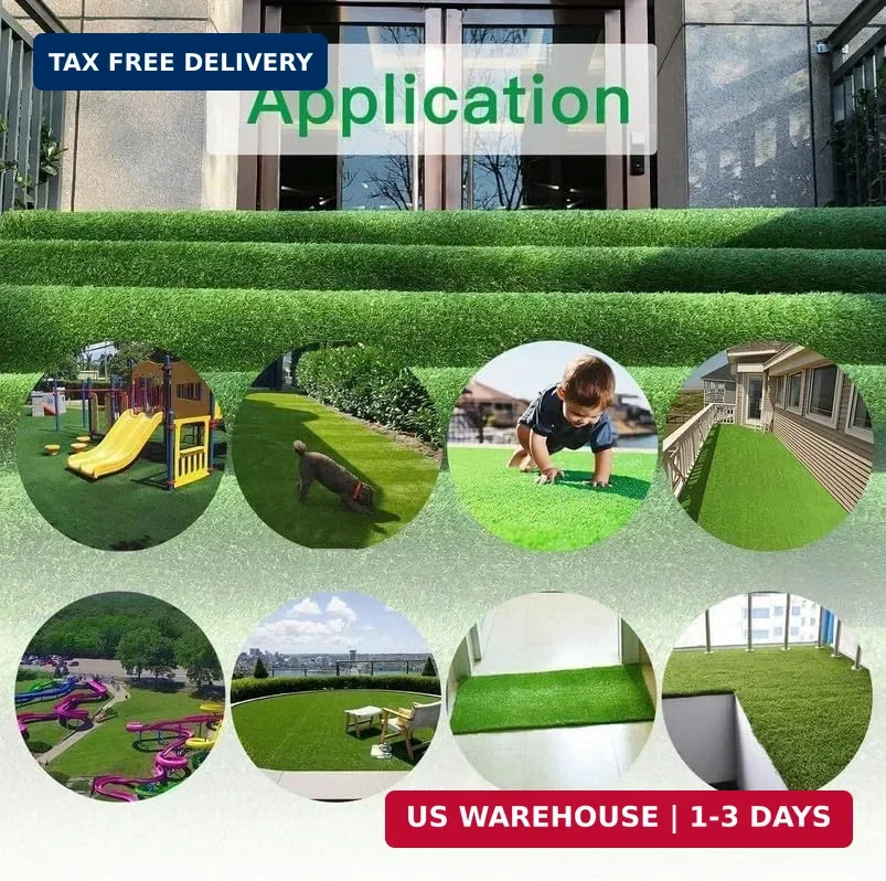 Petgrow 4FTx7FT Artificial Realistic & Thick Fake Mat for Outdoor Garden Landsca