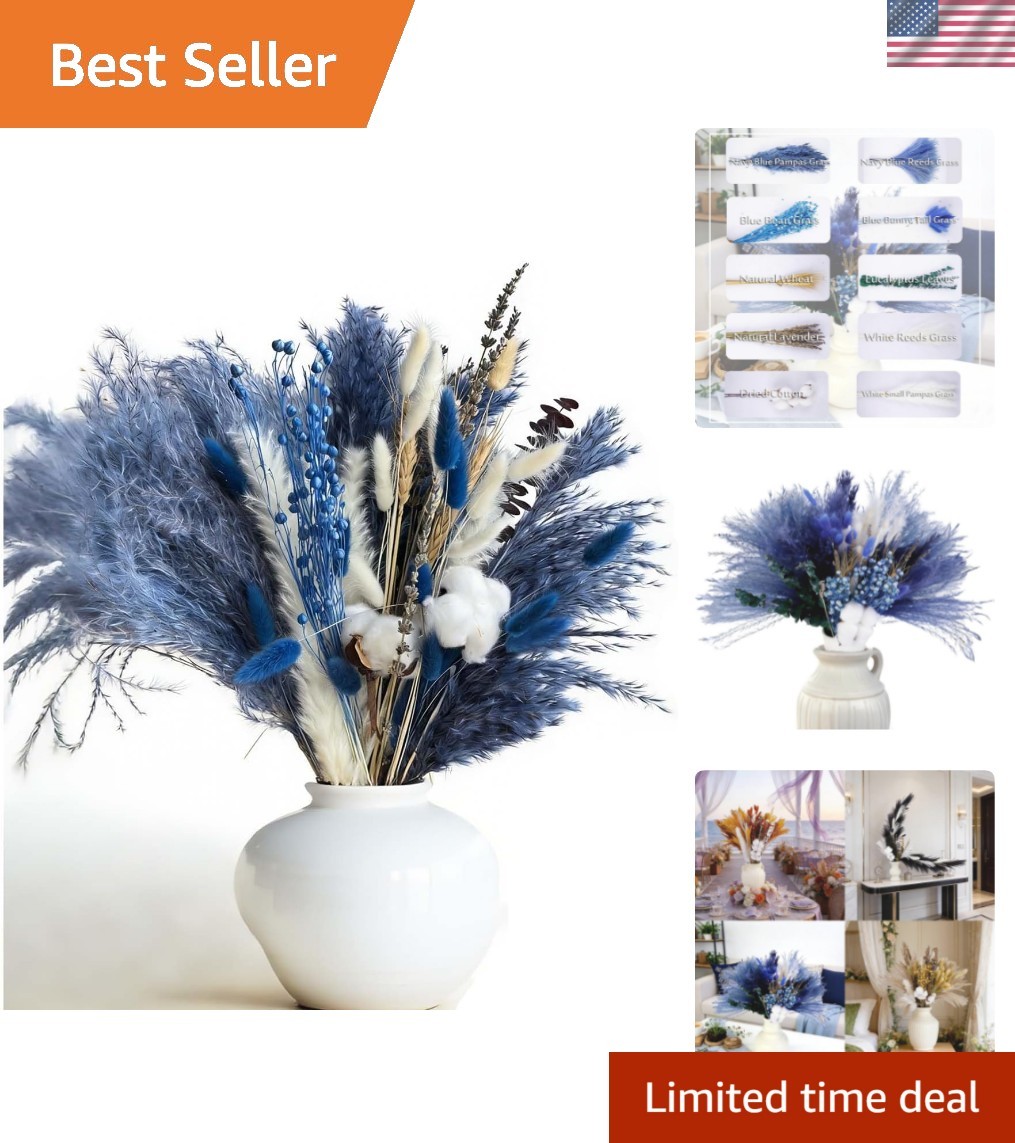 Dried Flowers Pampas Grass Bouquet 10 Kinds Boho Style Dried Plants for Home …