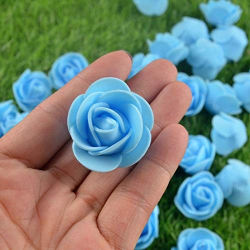 100 PCS Mix Color 1.3 Inch Artificial PE Foam Fake Mini Rose Flower Head