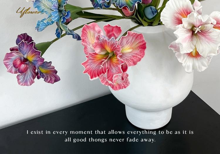 45cm Artificial Flower Rose Bouquet Iris Alice Eva Feel Fake Flower Home Wedding