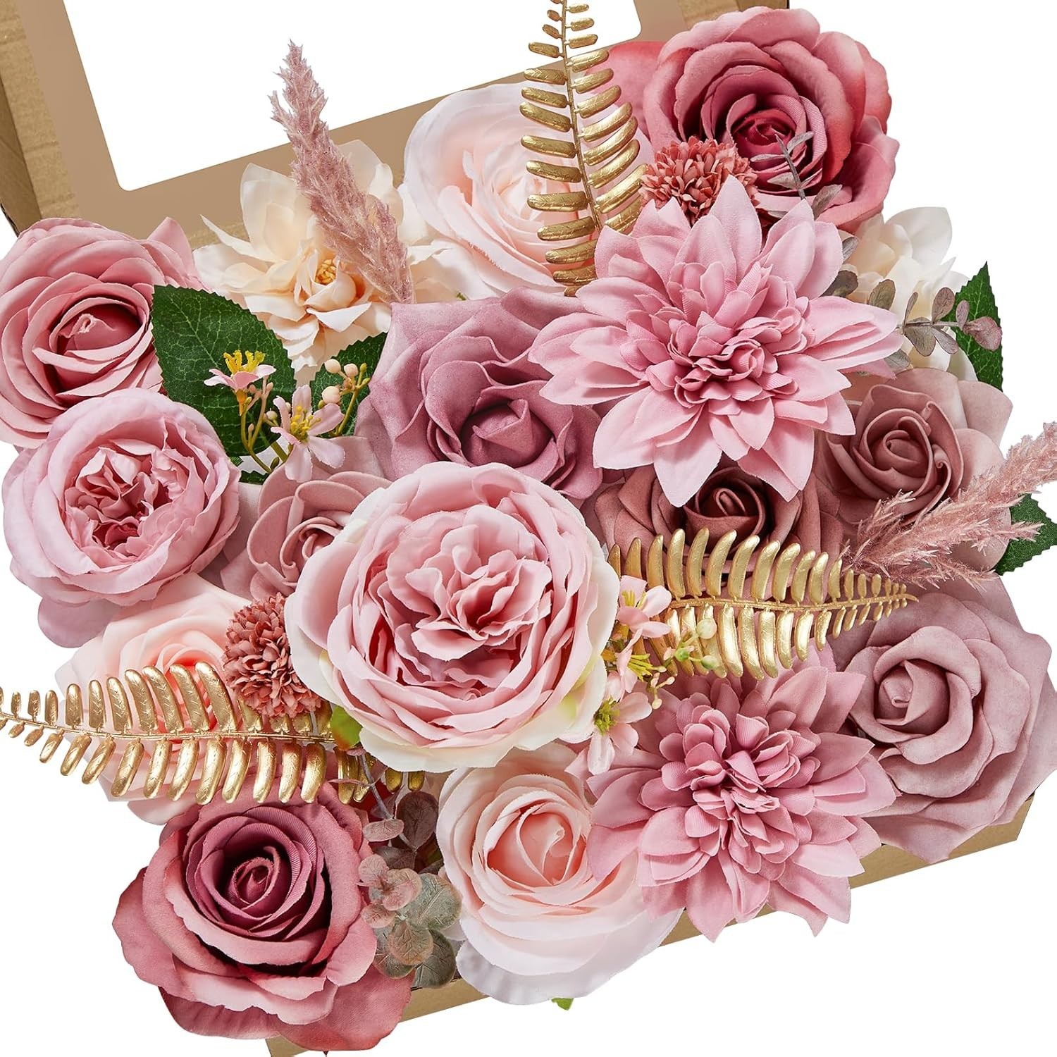 DIY Artificial Flowers in Dusty Pink for Spring Centerpieces and Arrangements