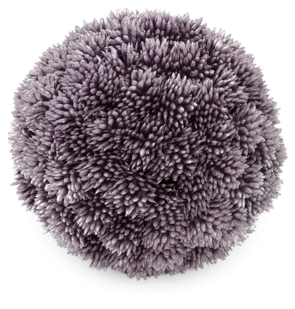 Faux Berry Ball Topiary Décor, 4-Inches, Metallic Purple