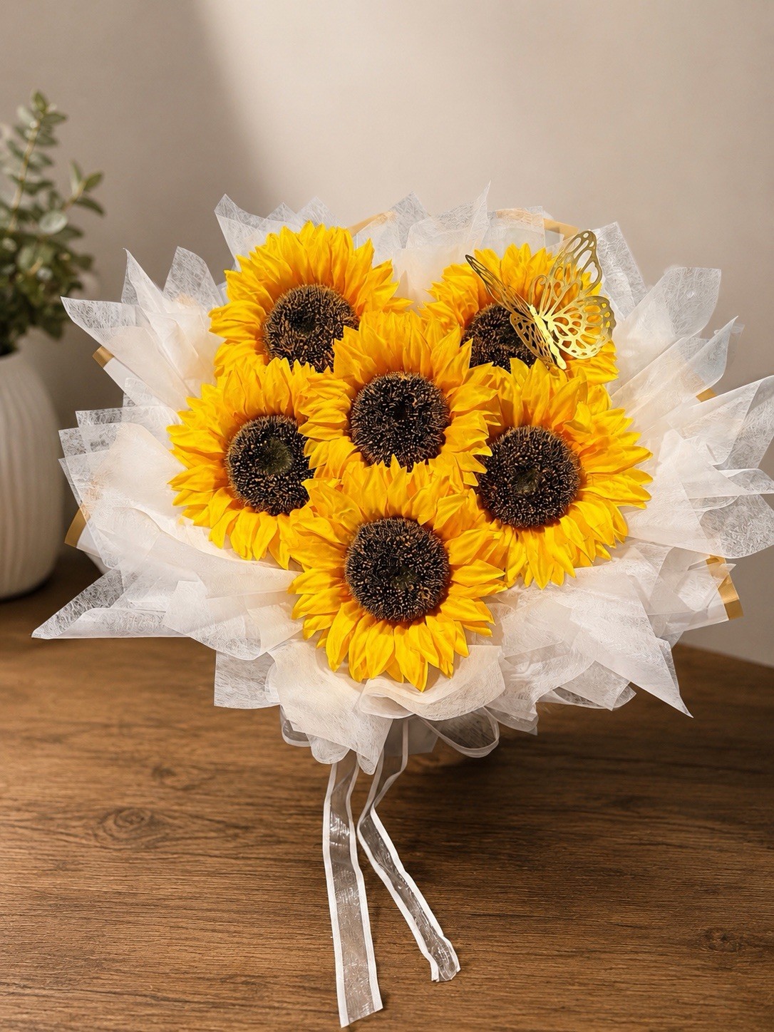 Handmade Eternal Sunflower Bouquet – Elegant Floral Arrangement