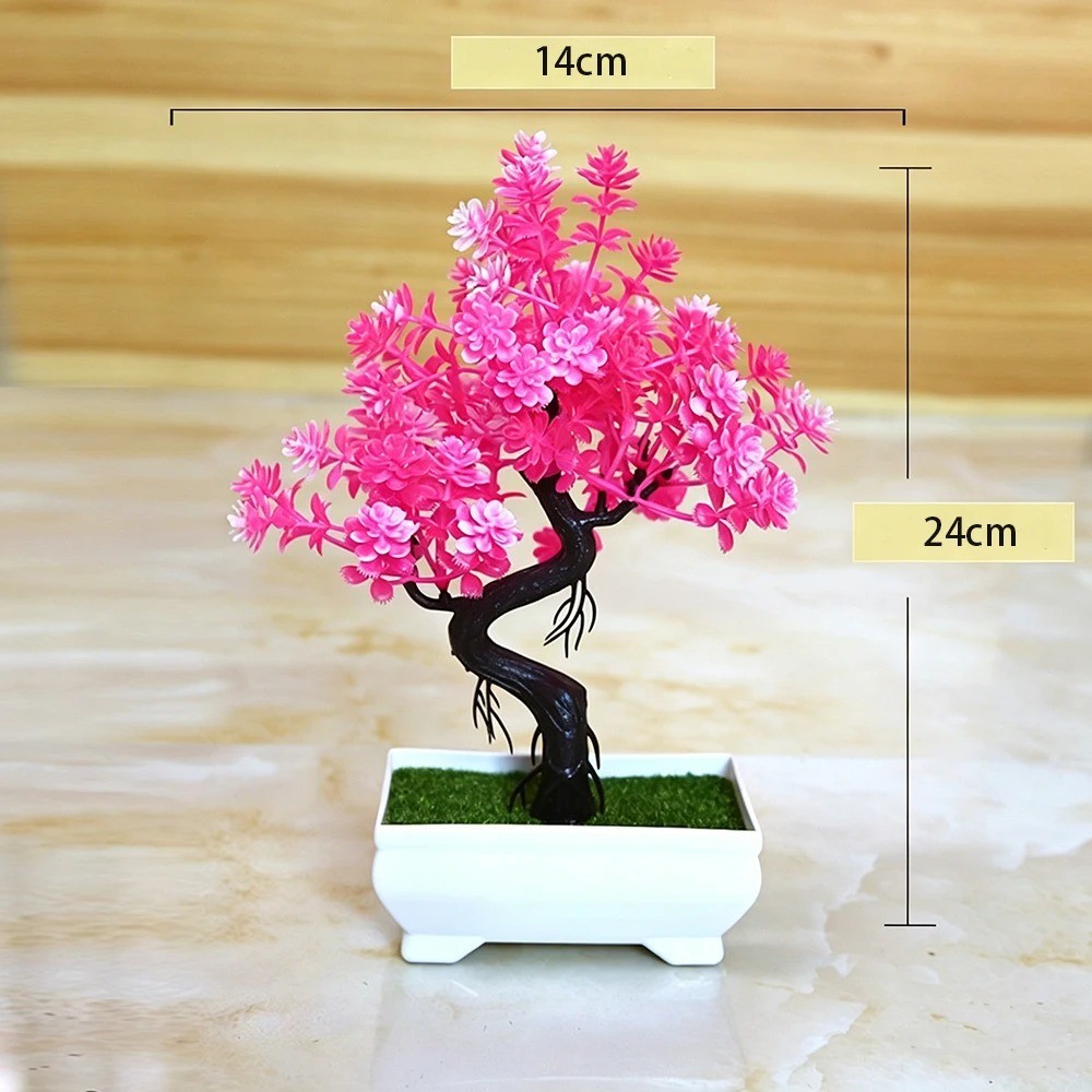 Artificial Potted Bonsai Tree Fake Plant Home Office Wedding Decor Ornament
