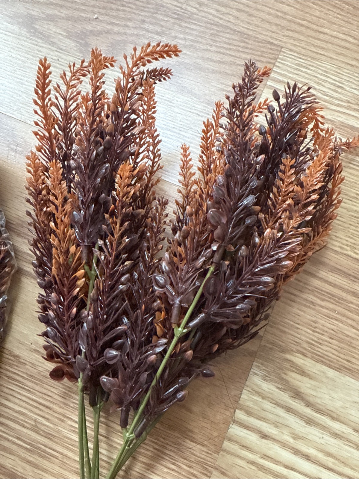 10pc Fall Faux Floral Stems – Orange/Brown Rustic Autumn Decor