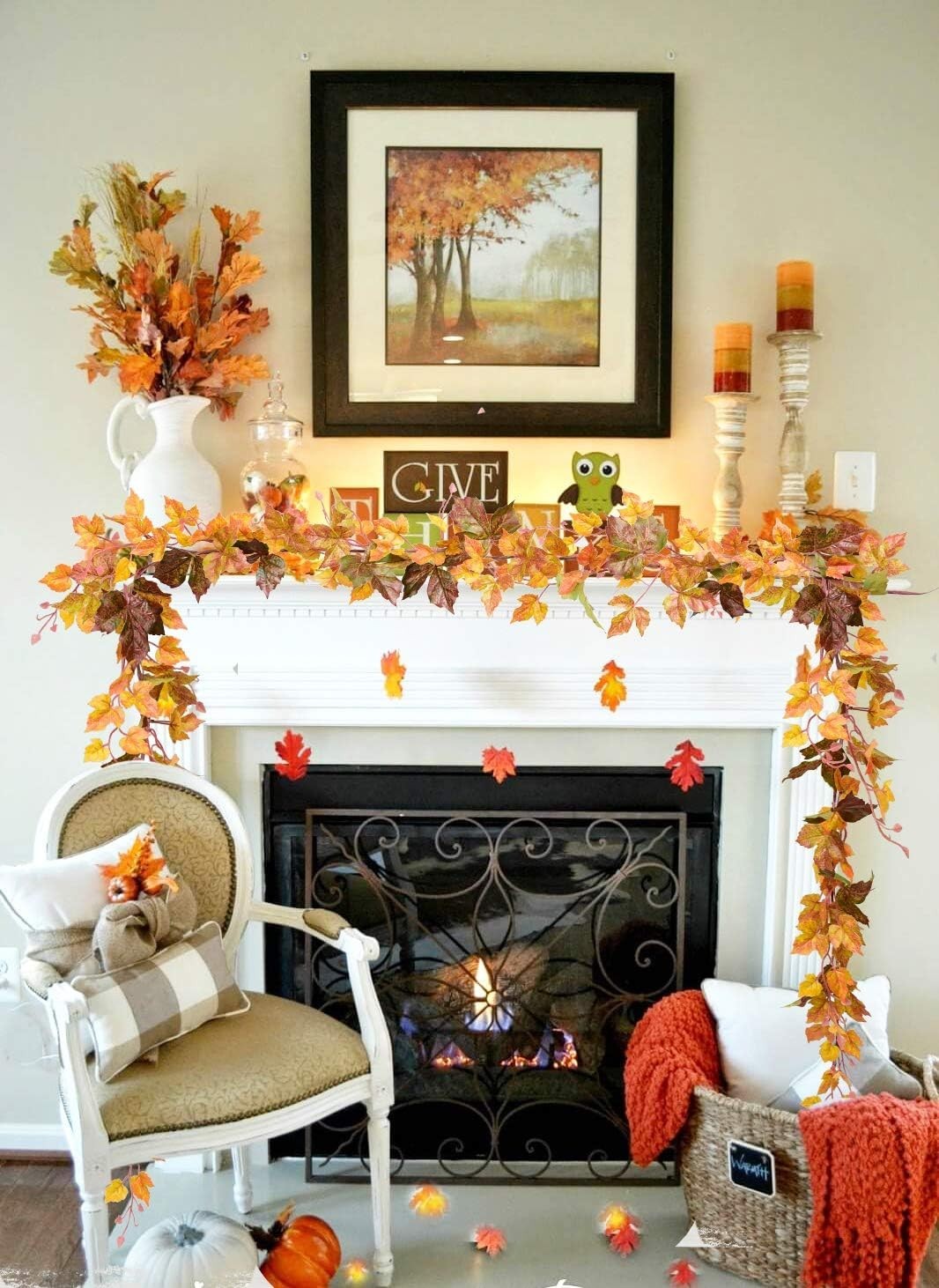 Vibrant 6.5ft Maple Leaf Vine Garland – Perfect for Fall Celebrations