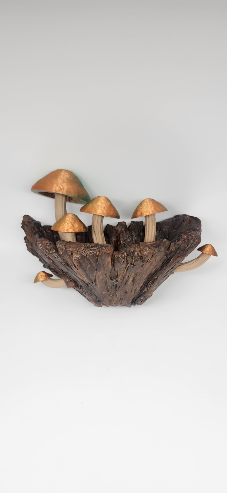 Mushroom Wall Planter Woodland Forest Decor Hanging Planter 9” Wide Fairy Garden