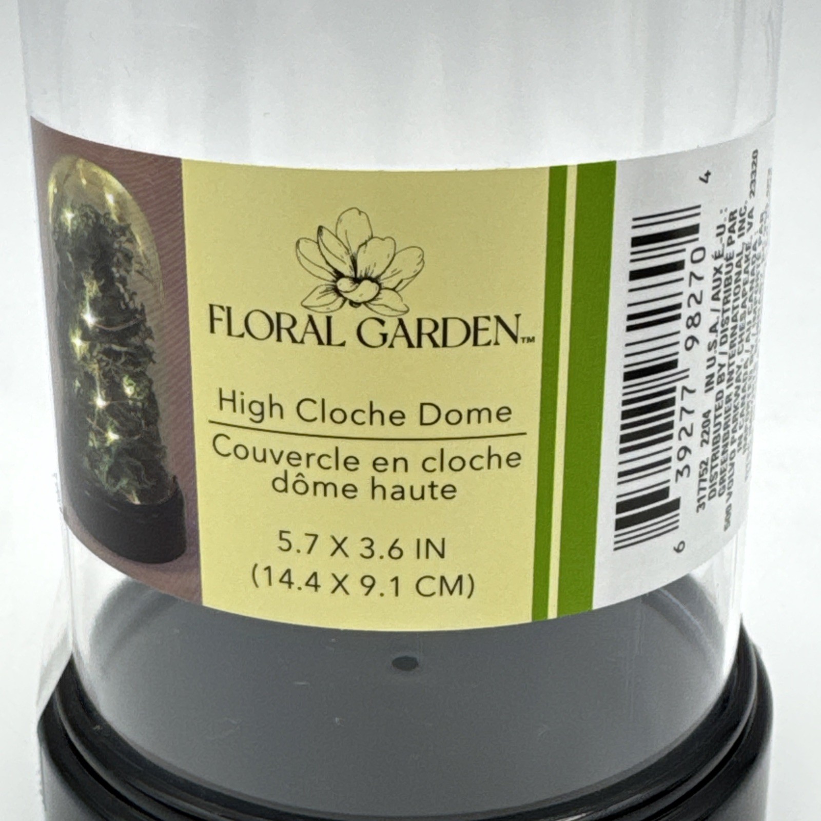3 Lot Floral Garden High Cloche Dome Acrylic Display Case Home Decor 5.7×3.6