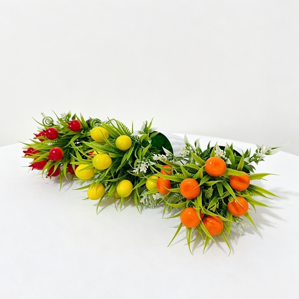 Plastic Artificial Fruit Tree 20cm Height for Home Office Tabletop Decoration