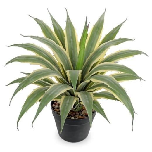 Large Artificial Agave Plants Tall Fake Agave Plant in 16.9″ Light Green-16.9″