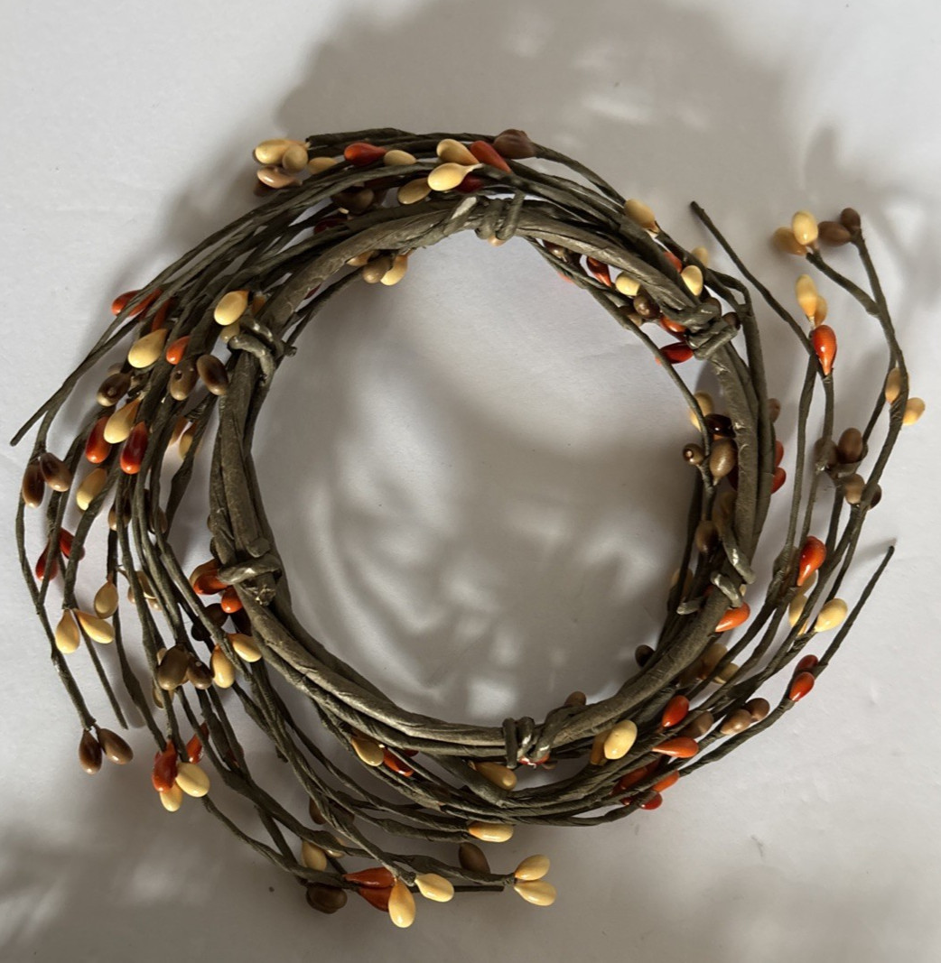 4 Sizes Fall Pip Berry Candle Ring Wreath Country Autumn