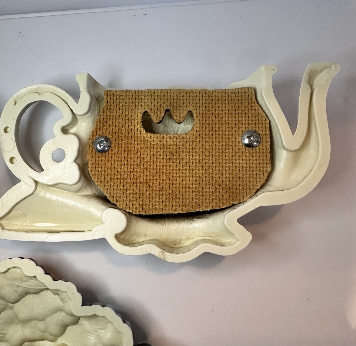 Vintage Burwood Pansy Flower & Teapot Wall Hanging Plaques Set (3)