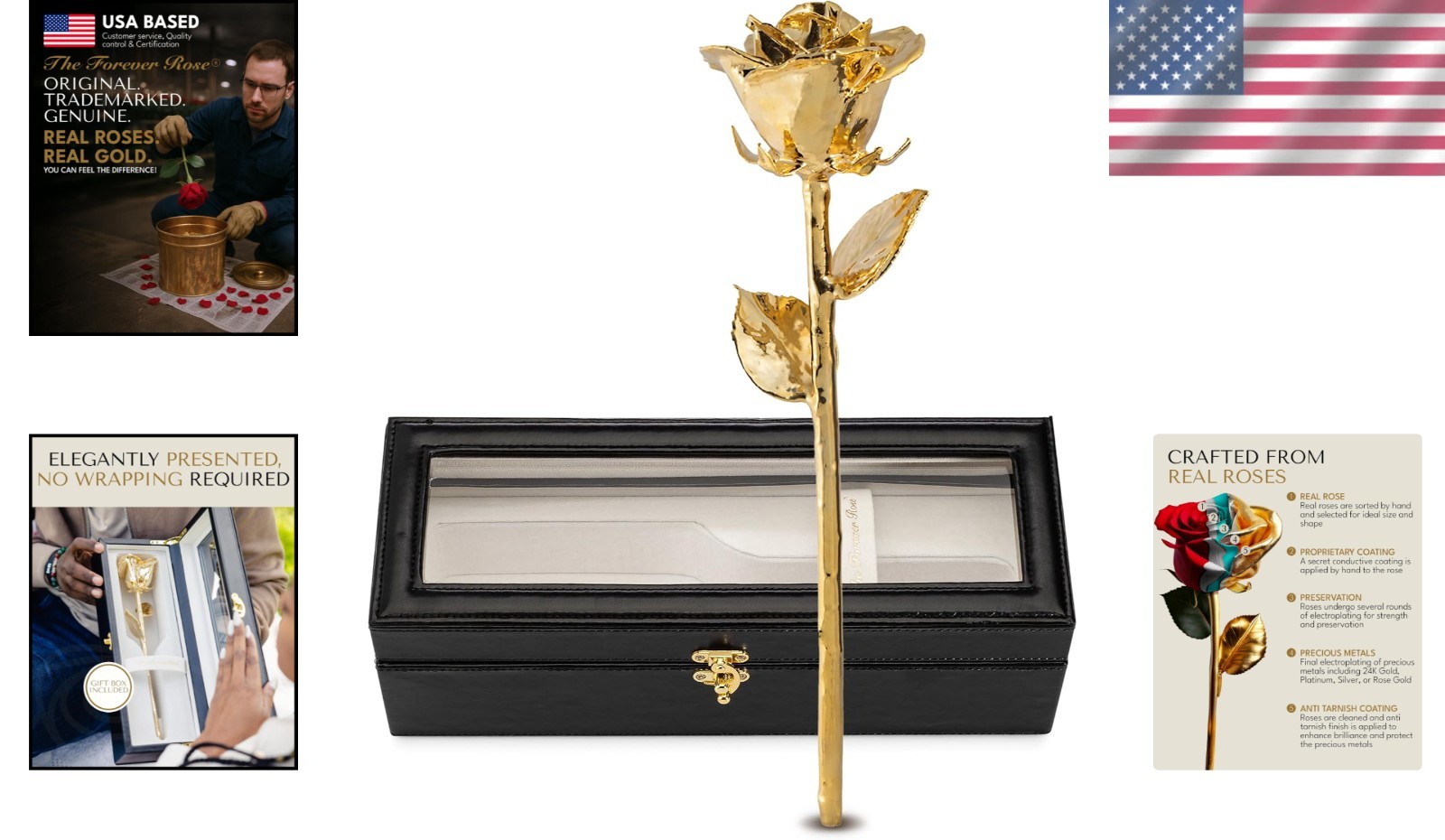 Luxury 24K Gold Rose – Anniversary Gift for Wife