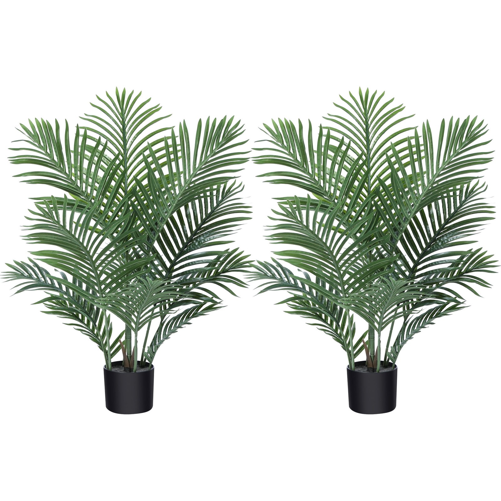 4 Feet Artificial Majestic Palm in Pot for Indoor Outdoor Home Office