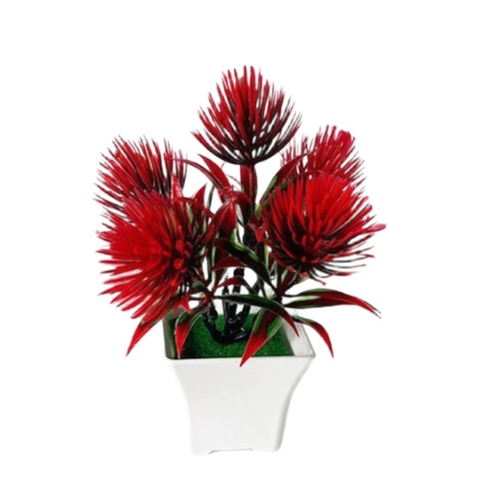 Artificial For MINI Pine Needle Grass Plant for Home Office Decor 15.5cm