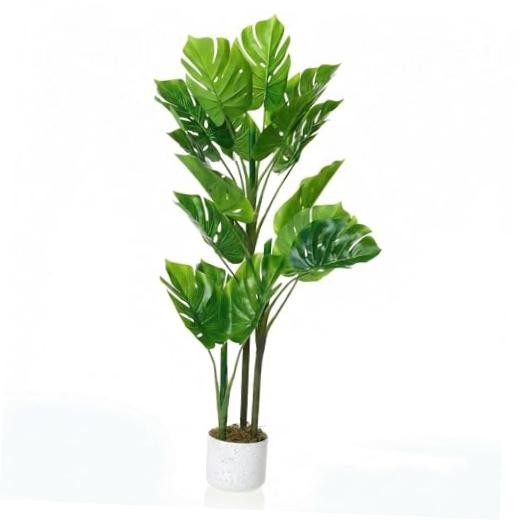 GAOMON 3.6ft Artificial Monstera Deliciosa Plants in Planter,Faux Tropical