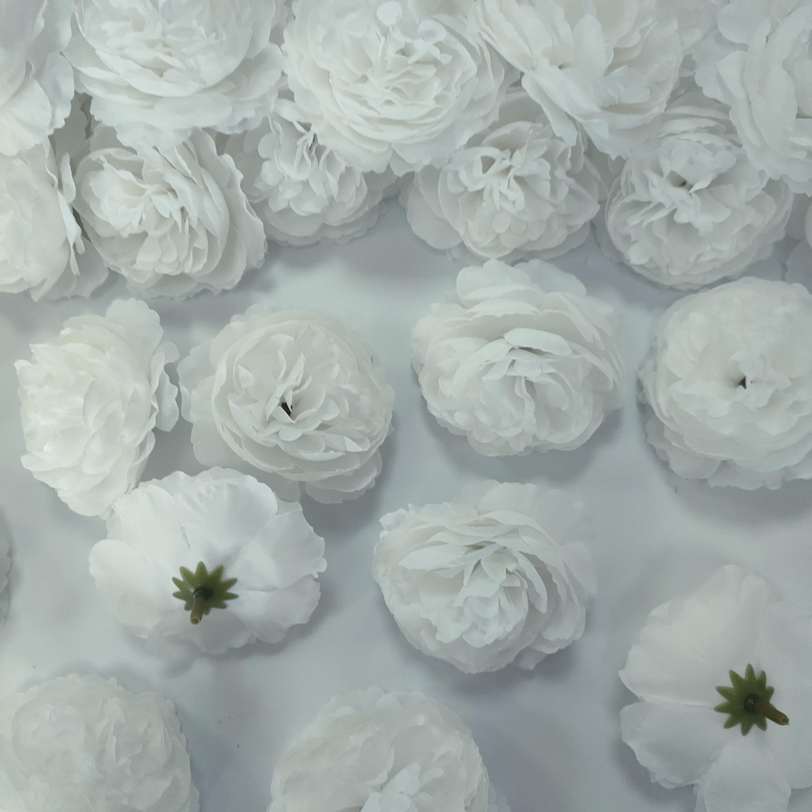 White Rose Heads Artificial Bulk,3.3” Artificial White Roses,40 Pcs Silk Ros…