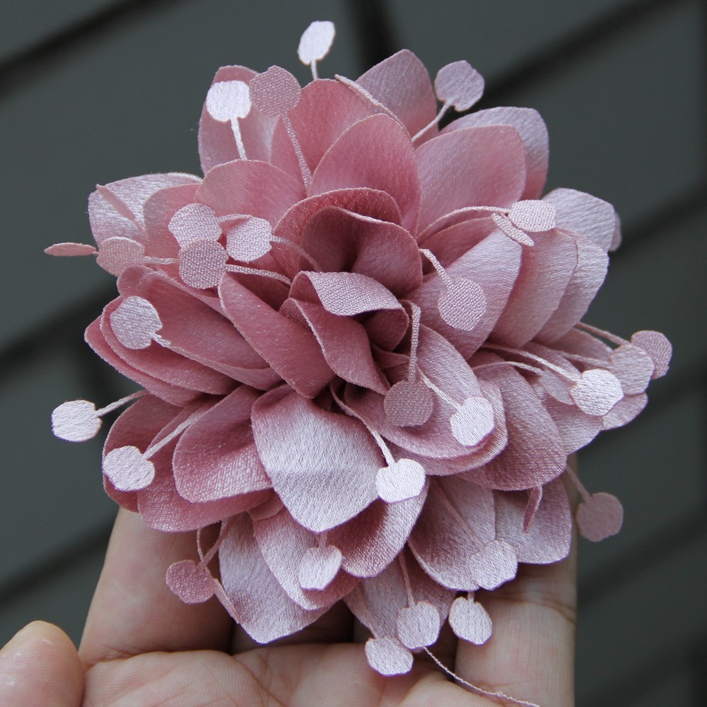 Fashion Multi-layer Large Fabric Handmade Collar Flower Lapel for Pins Suit