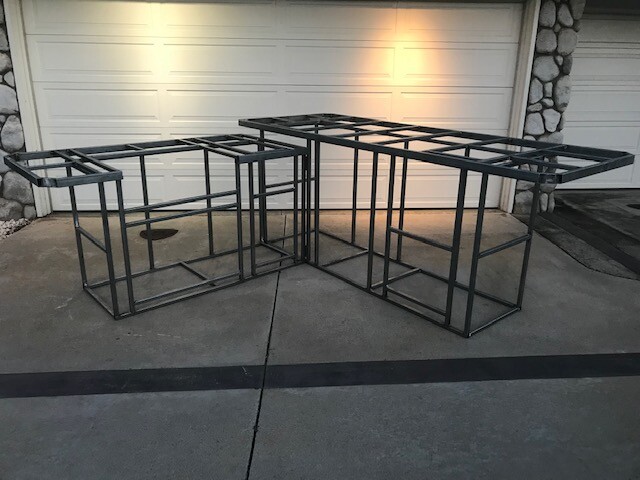 BBQ Island frame kit DIY 9′ “L”