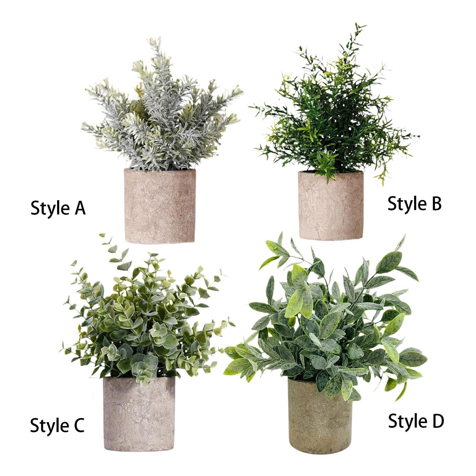 Mini Fake Potted Plant Housewarming Gift Faux Plant for Office Garden Patio