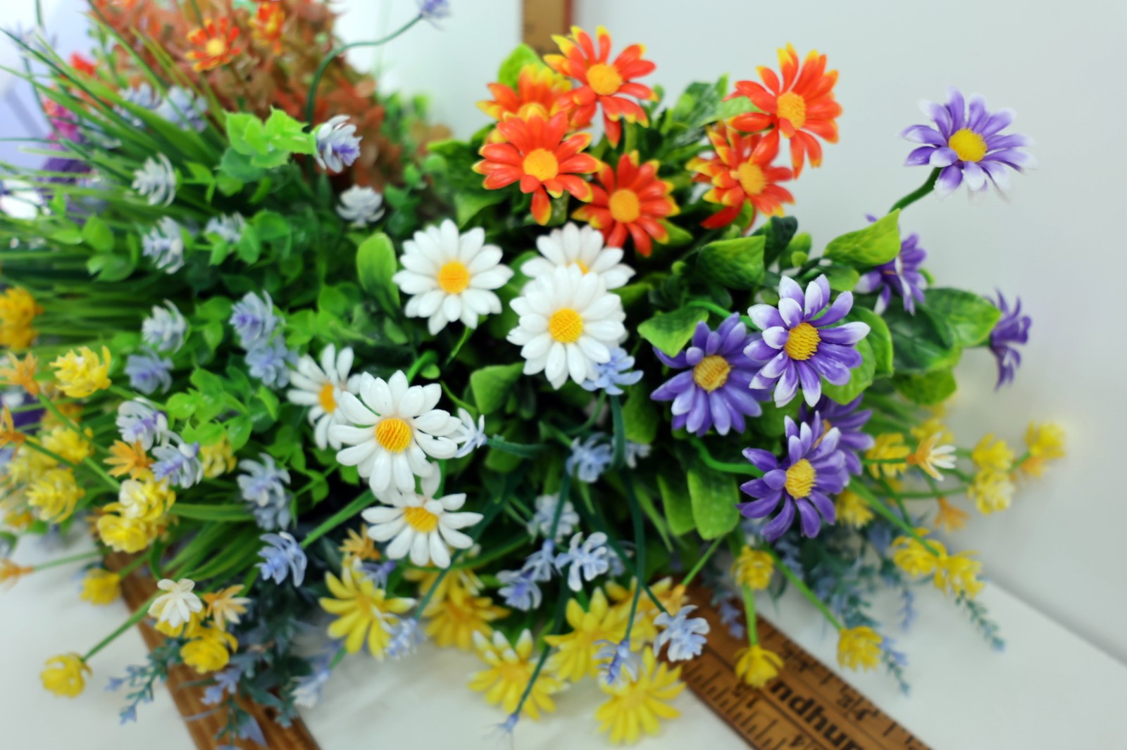 Mixed Lot All Occasion Plastic Artificial Flowers – Daisy,Lavender,Orchid,Fern