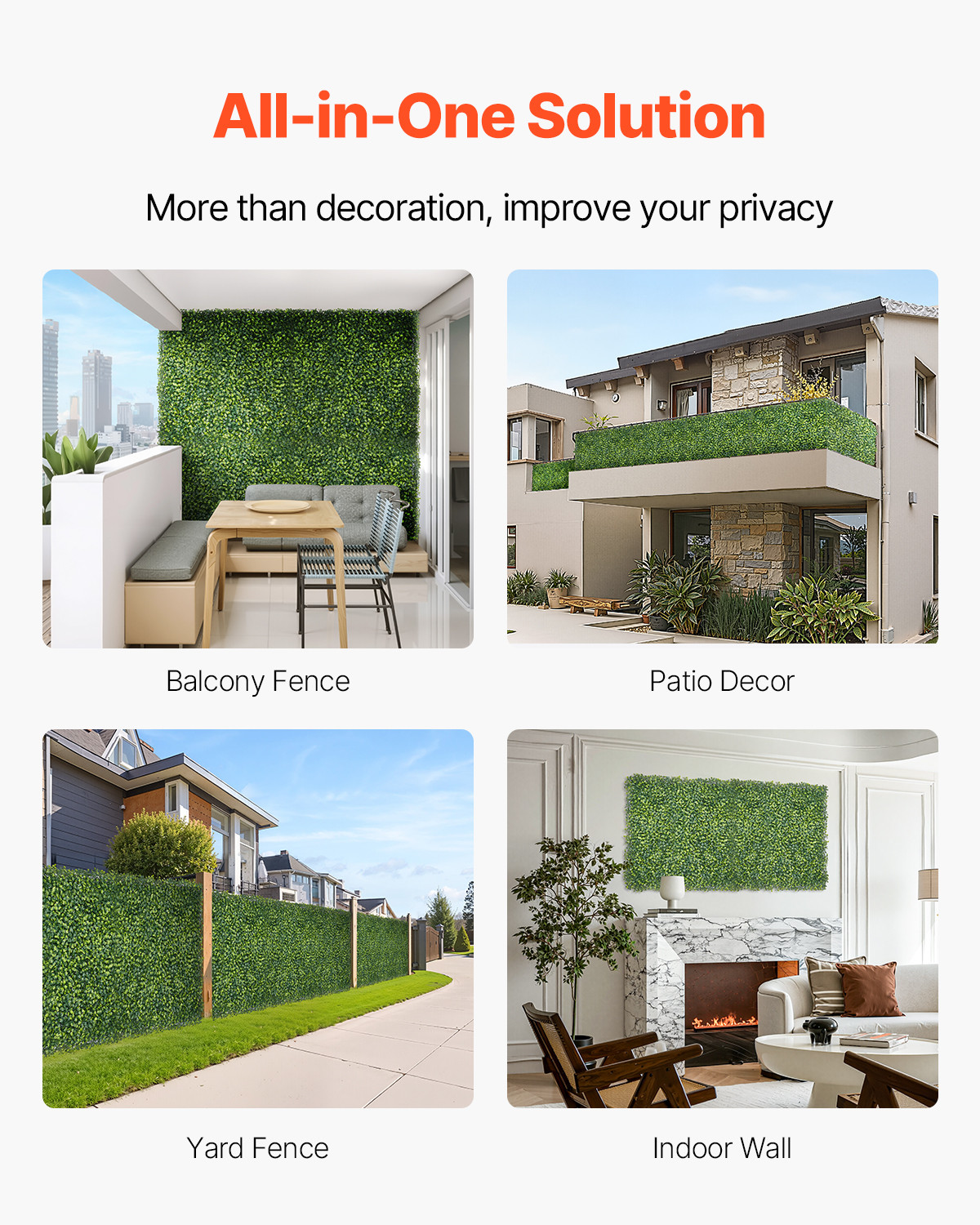 Artificial Grass Wall Panels 40 x 120 in Milan Grass Greenery for Decor Privacy