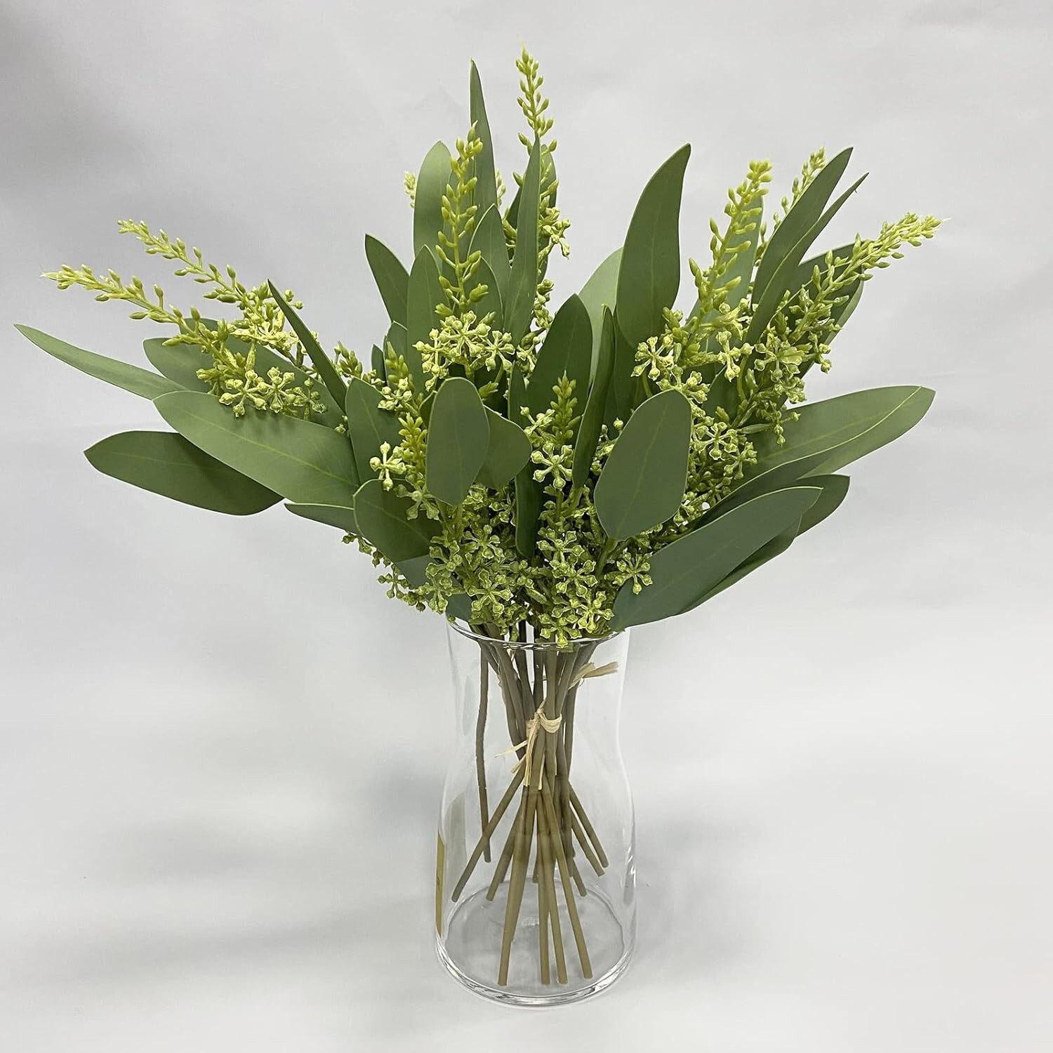 8 Pcs 15 inch Artificial Eucalyptus Leaves Real Touch Fake Spray Greenery Plants