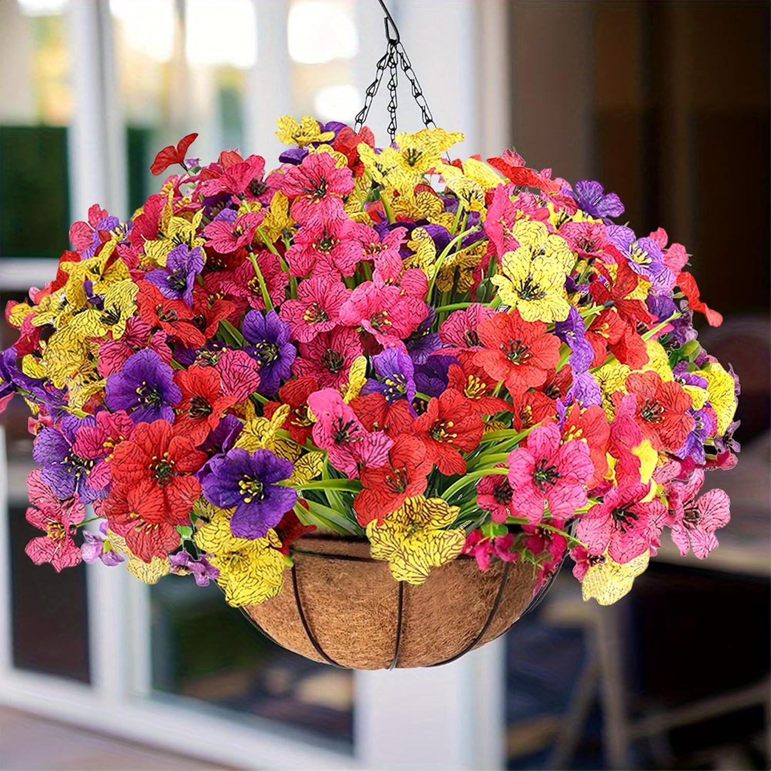 Stylish 16 Bundles of UV Protected Artificial Flowers for Garden & Home Décor