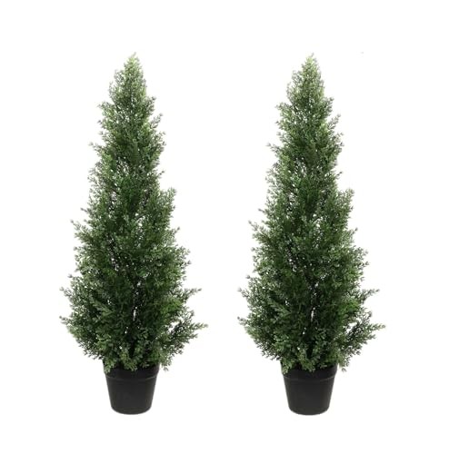 3ft Artificial Cedar Tree – Outdoor Cedar Tree for Porch, Garden or Patio – UV