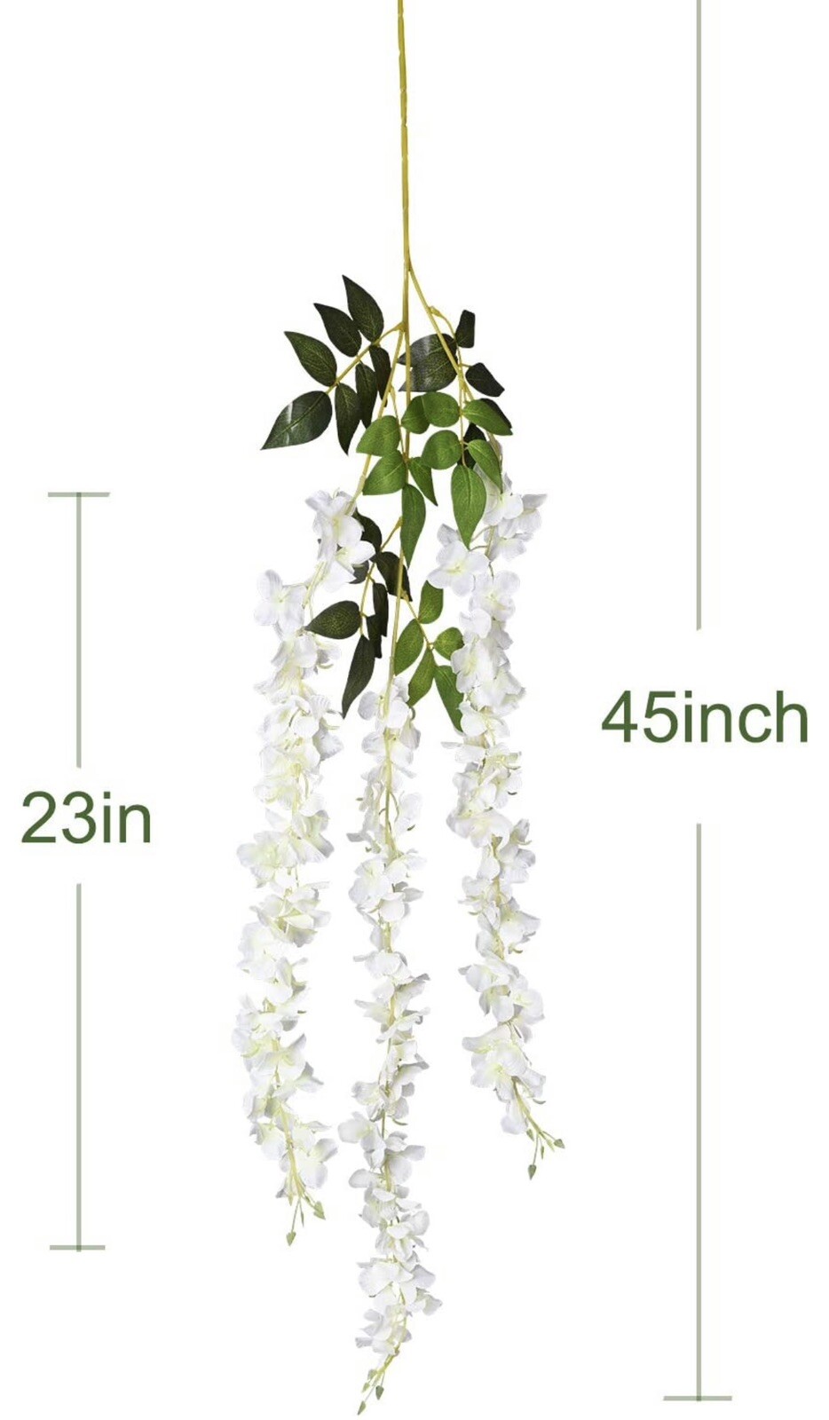 6 Pack 3.75 Feet/Piece Artificial Fake Wisteria Vine Ratta Hanging Garland Silk