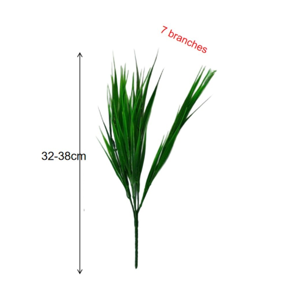 Plastic Artificial Grass 5 Pack for Vase Wedding Outdoor Home Photography Props
