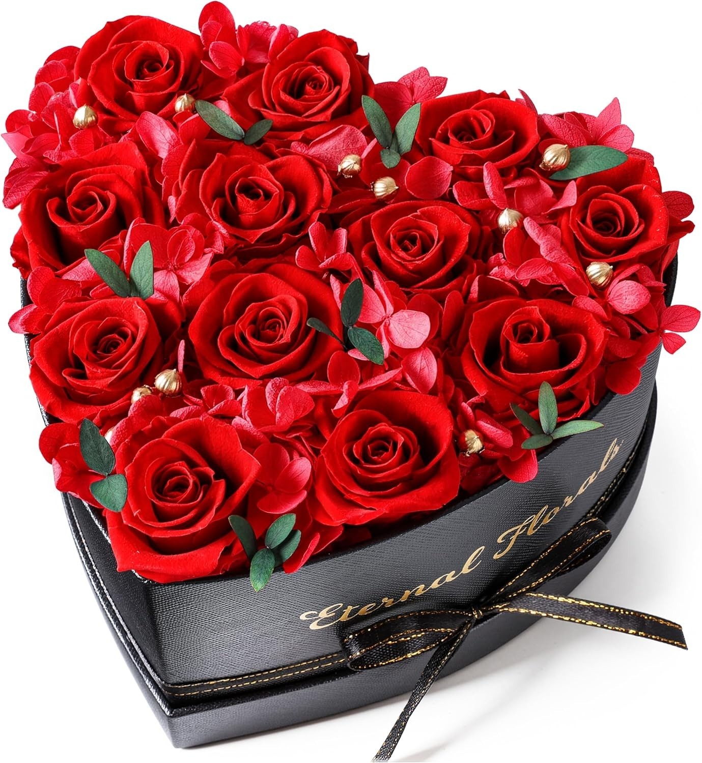 12 Pcs Preserved Roses in a Box Birthday Gifts for Women, Forever Red Roses