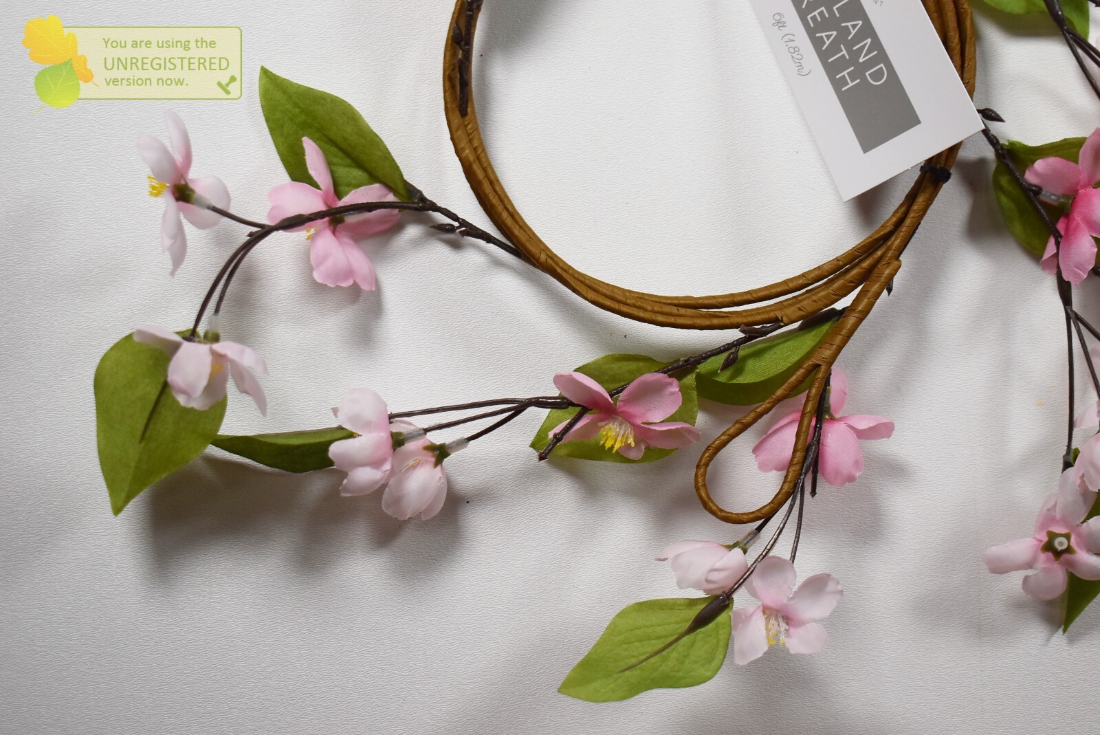 Small Garland Wreath 6″ Pink Floral Decor