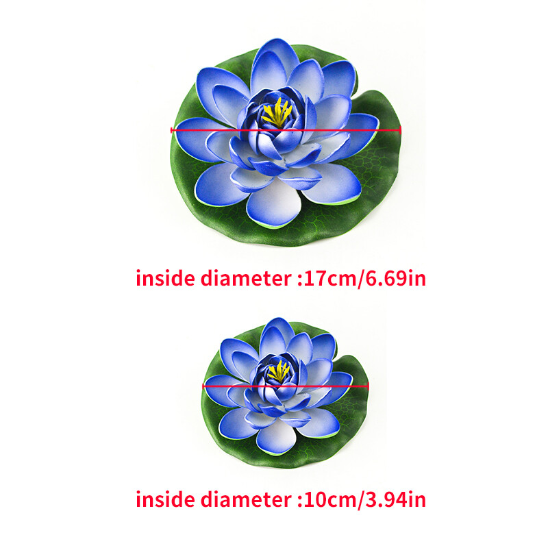 10cm/17cm Simulated Lotus Flower Fake Plant Pond Decor Artificial Water Lily.