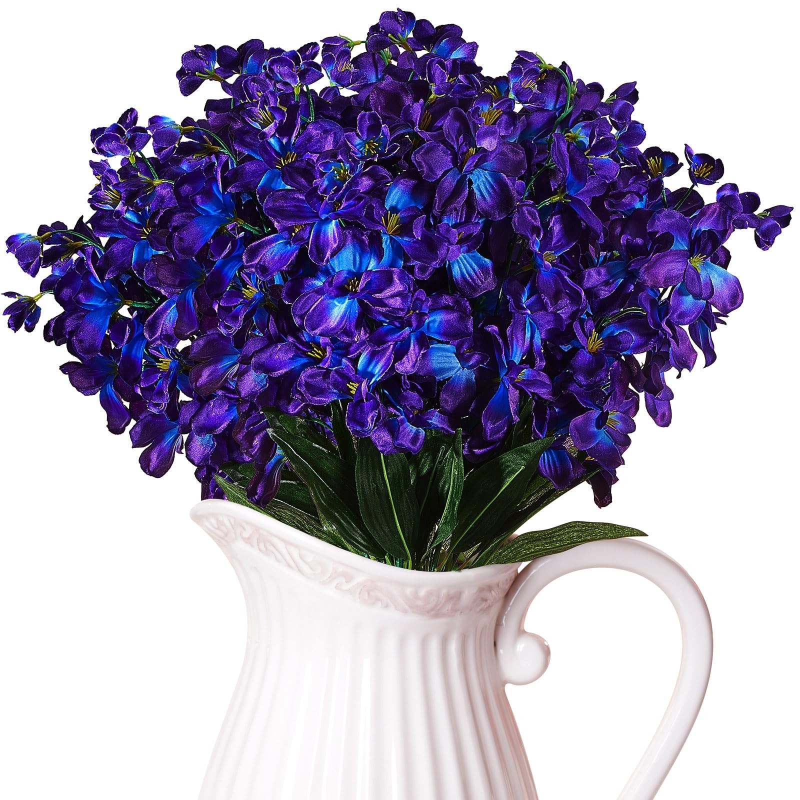 32 Pieces 27 Inches Artificial Orchid Flowers Faux Orchids Silk Flowers for W…