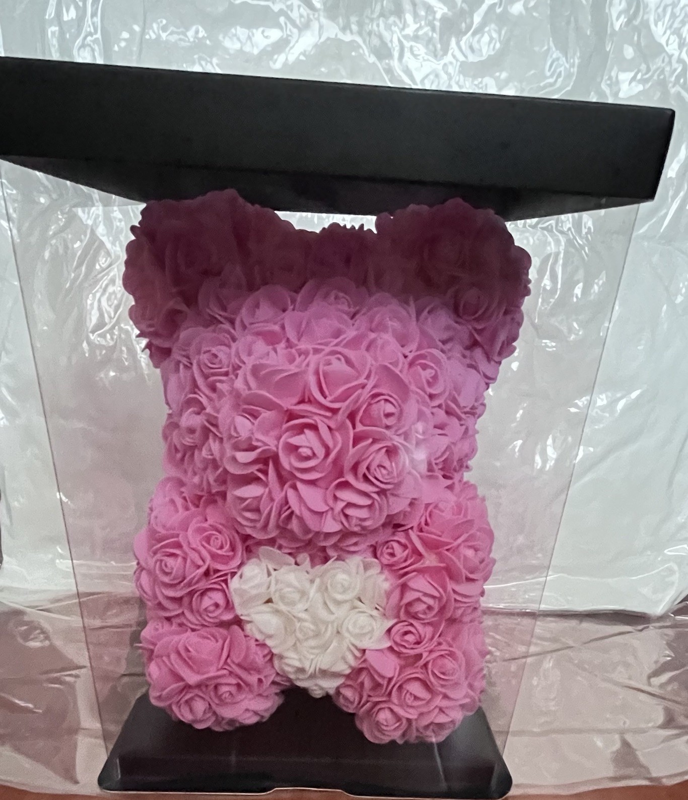 Pre-Owned Flower Floral Foam Rose Teddy Bear, 7.5″ X 8″ X 10.5″